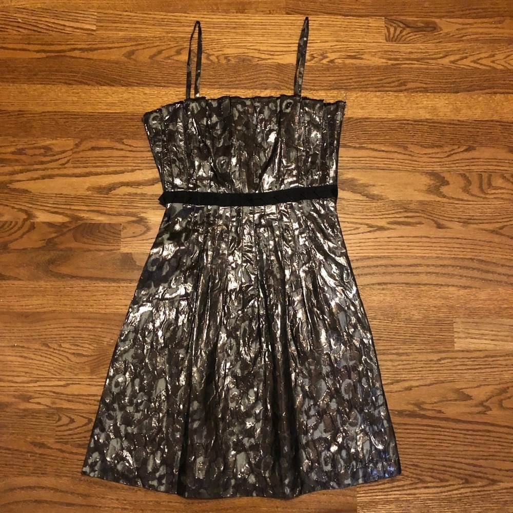 Tory Burch “Rennie”Gunmetal & Black Animal Print Dress - 4 - Picture 5 of 14